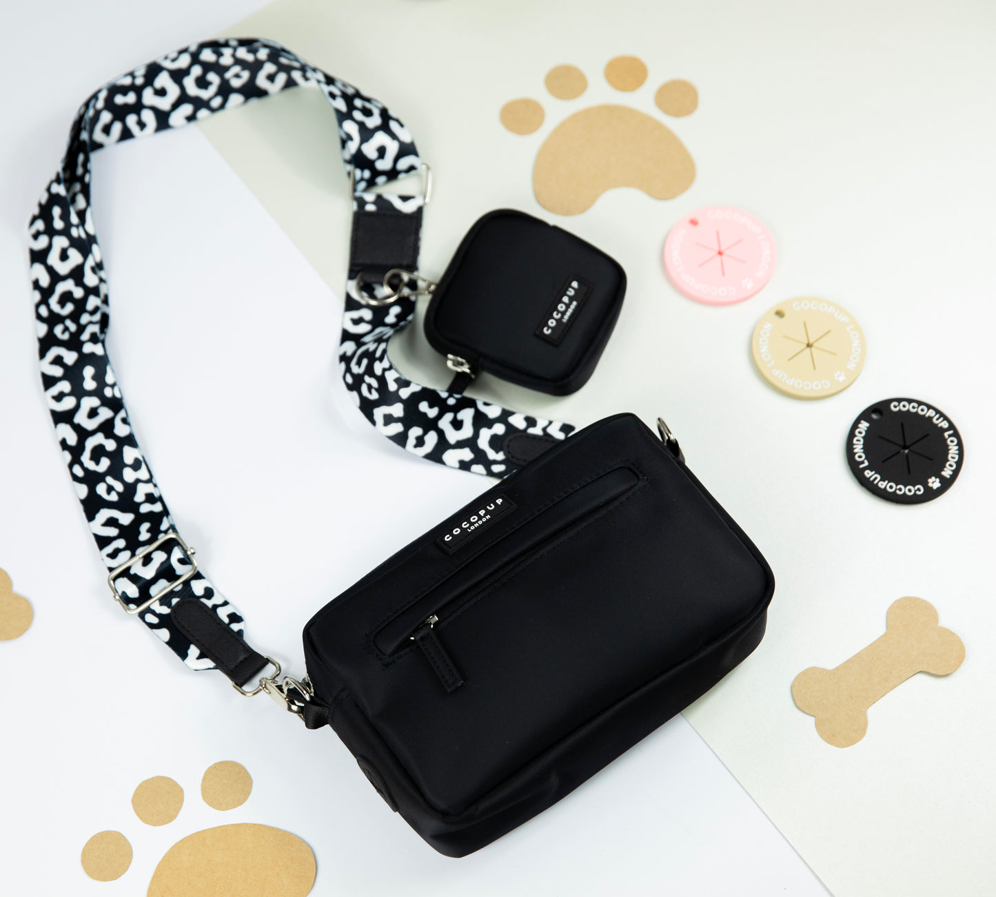 Cocopup Bag Strap - Black Leopard