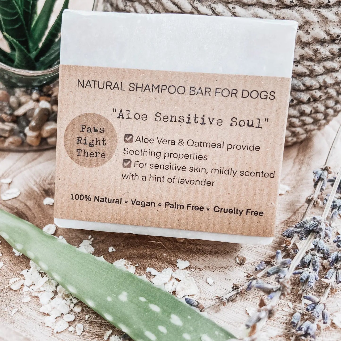 Paws Right There Aloe Sensitive Soul Natural Shampoo Bar