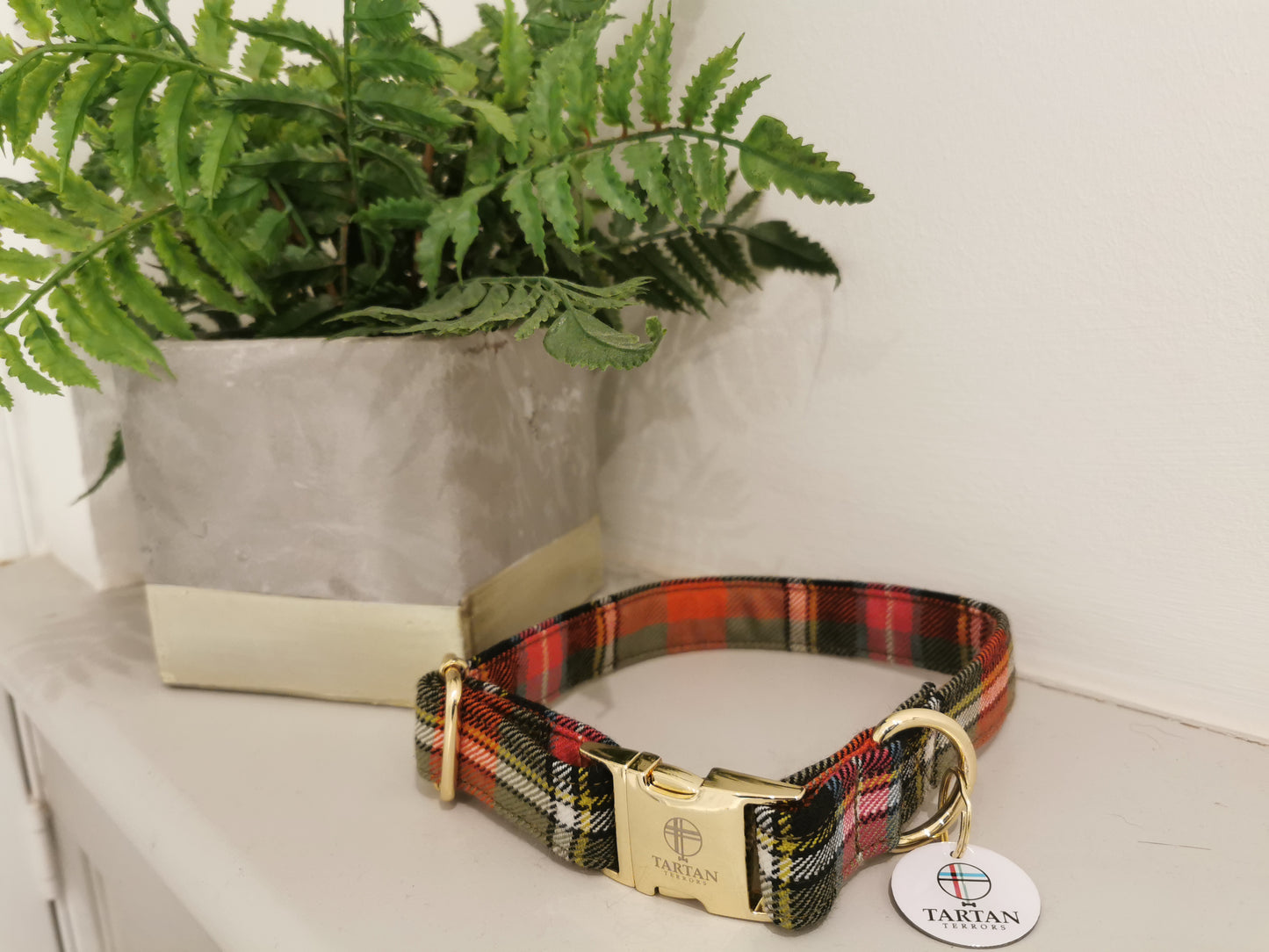 Tartan Dog Collar - Bruce of Kinnaird Tartan